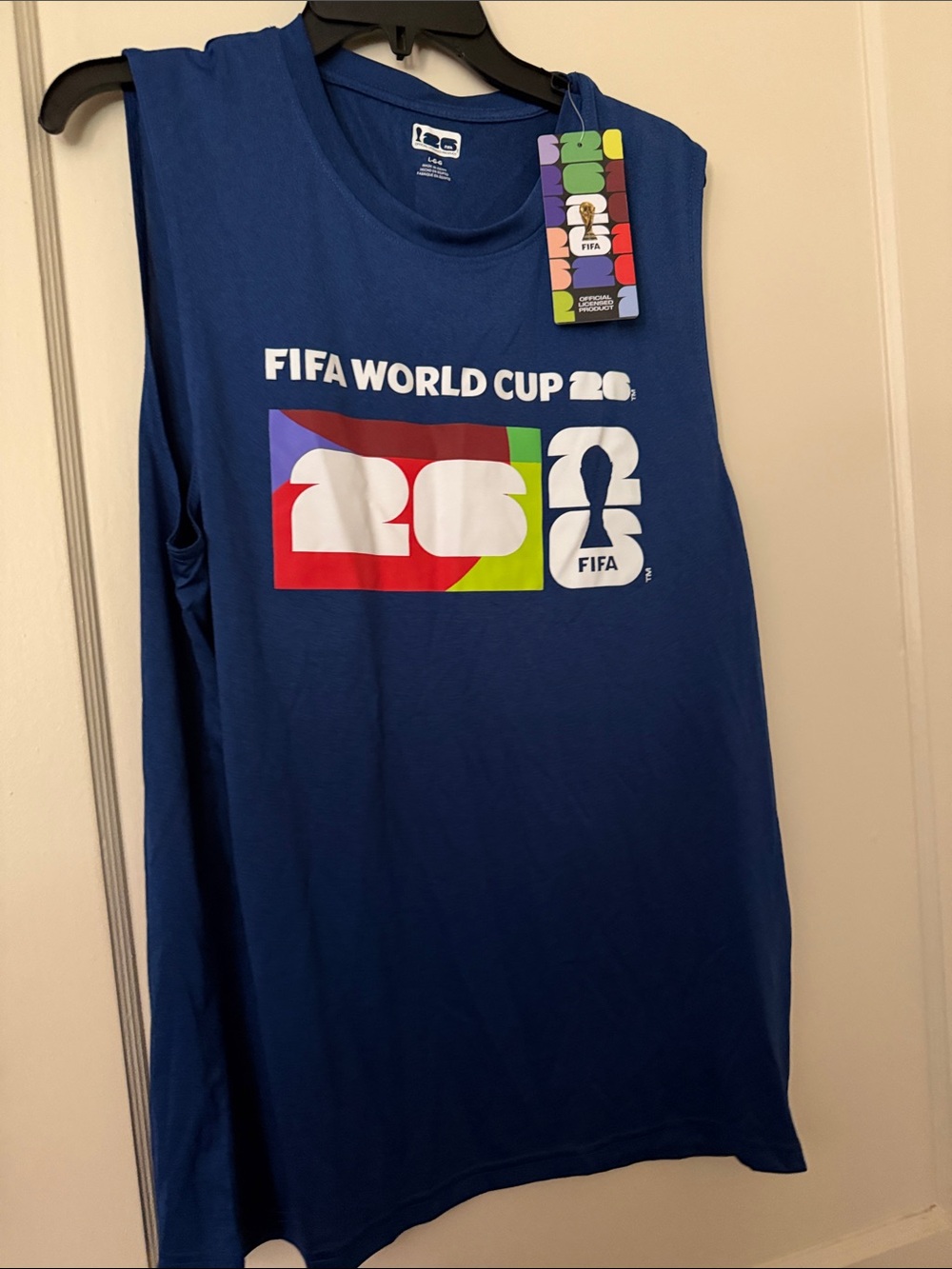 NWT  Blue FIFA World Cup 26 Tank Top size L